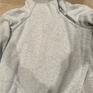 Athleta Cozy Karma Gray Zip-Up Sweatshirt